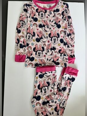 Little Sleepies Minnie Forever Two Piece Long Sleeve Pajamas 5/6 Gently Used